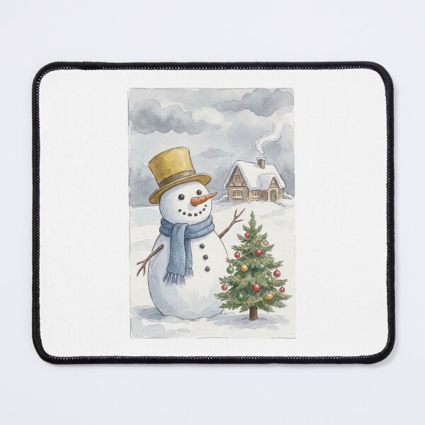 Item preview, Happy snowman with his Christmas tree designed and sold by carlsmart1.