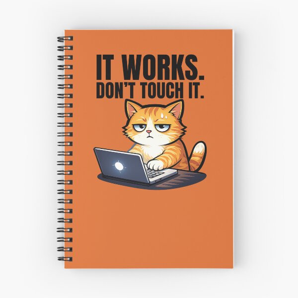 Item preview, It works don't touch it programmer cat designed and sold by franky-and-art.