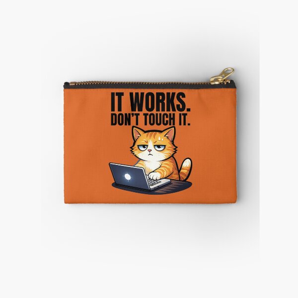 Item preview, It works don't touch it programmer cat designed and sold by franky-and-art.