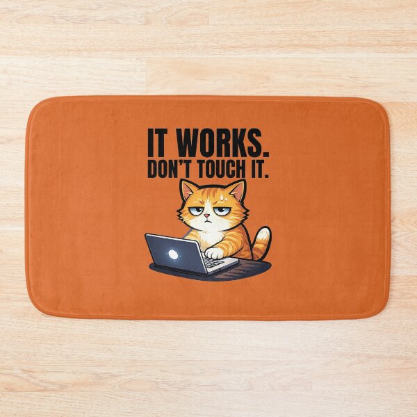 Item preview, It works don't touch it programmer cat designed and sold by franky-and-art.