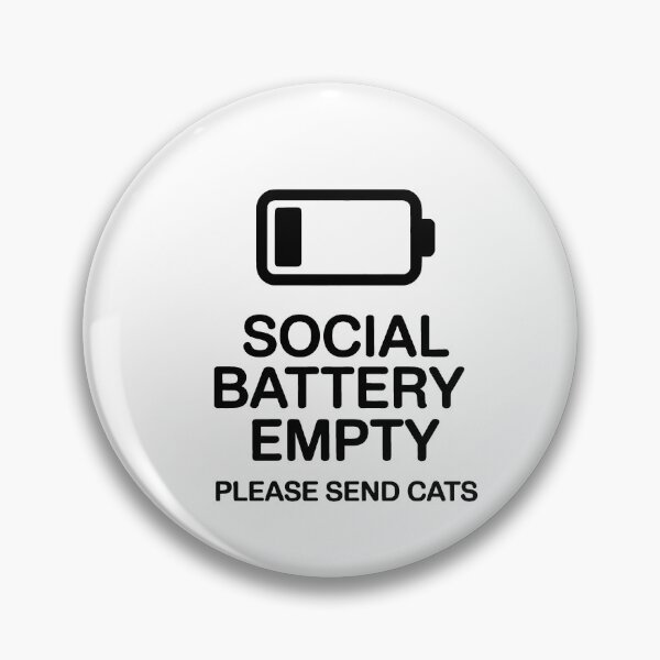Item preview, Social Battery Empty Please Send Cats Funny Introvert ADHD Cat Lover Neurodivergent Gift designed and sold by GrafTeesLab.