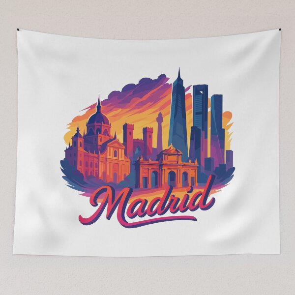 Item preview, Madrid Skyline: Epic & Tropical – Modern Art designed and sold by Pineapple-Tree.