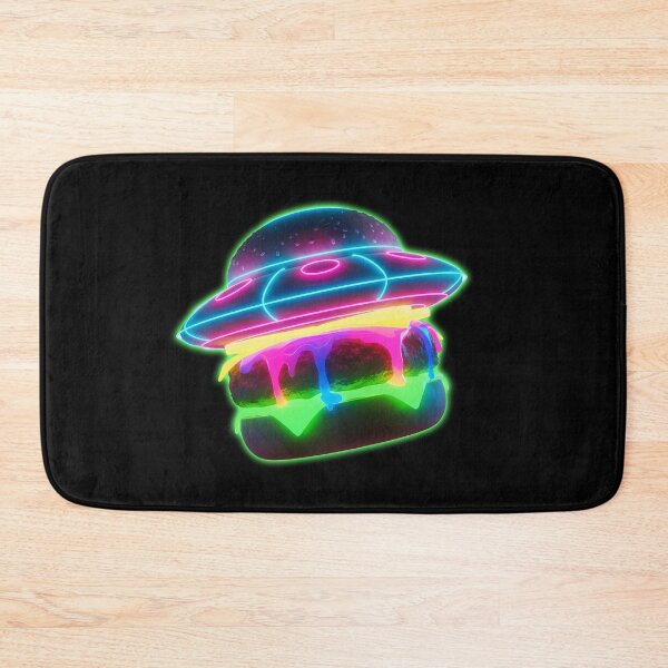 Item preview, Radioactive UFO Burger - Neon Alien Space Food Art designed and sold by powersunlight.