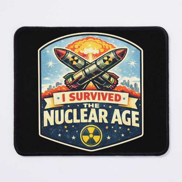 Item preview, I Survived the Nuclear Age designed and sold by Forged in the Warp.