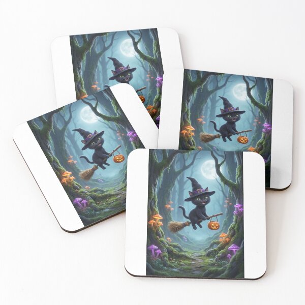Item preview, Black cat on a broomstick  designed and sold by carlsmart1.