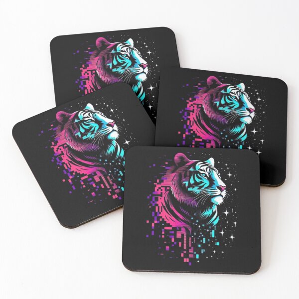 Item preview, Digital Tiger – Cosmic Glitch Emblem designed and sold by Dogandesighn.