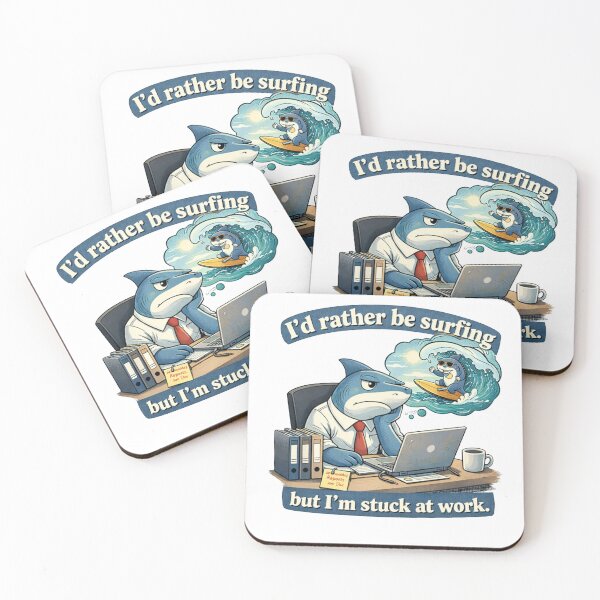 Item preview, I’d Rather Be Surfing Funny Work Design designed and sold by Hoffmann-Shop.