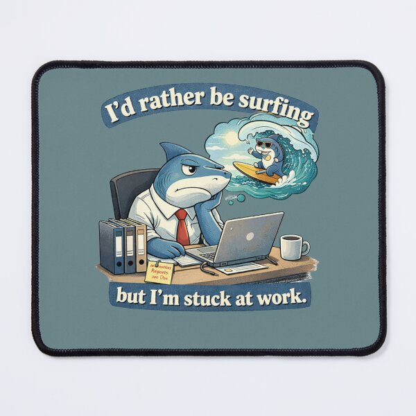Item preview, I’d Rather Be Surfing Funny Work Design designed and sold by Hoffmann-Shop.