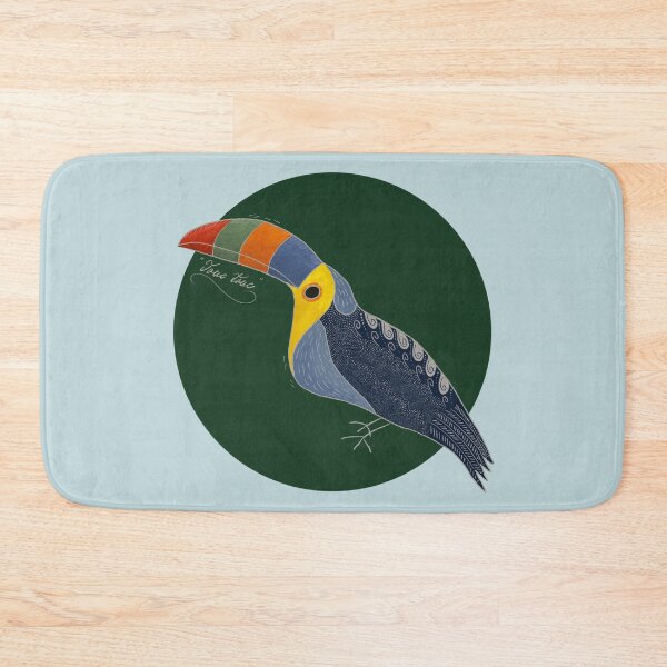 Item preview, Colourful hand-drawn toucan highly decorated with faux soft glitters designed and sold by andrea.lavendelle.