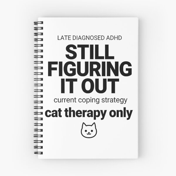 Item preview, Diagnosed Late ADHD Still Functioning On Cat Therapy Funny Late Diagnosis Neurodivergent Gift designed and sold by GrafTeesLab.