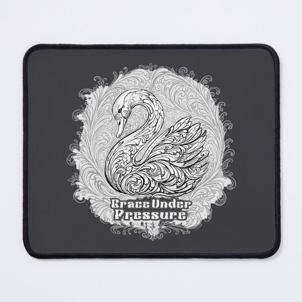 Item preview, Grace Under Pressure Swan Ornate Filigree Design designed and sold by TeesOnRosebud.
