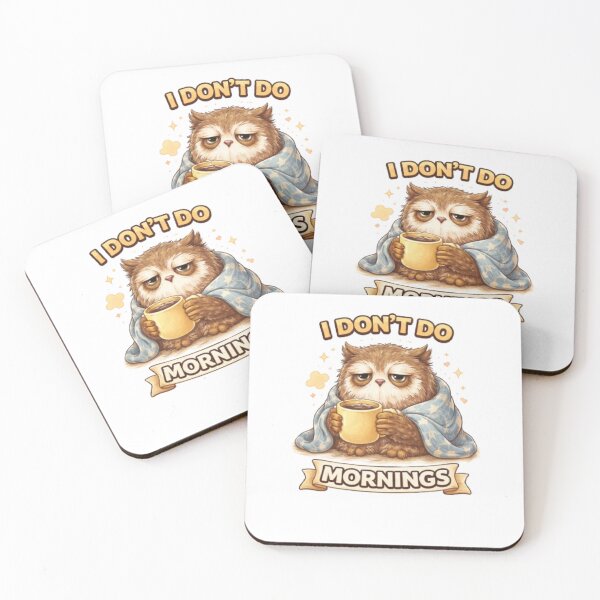 Item preview, Grumpy Owl Design – “I Don’t Do Mornings” Funny Relatable Quote, Cute Coffee Owl Meme Aesthetic designed and sold by SilenceInNature.