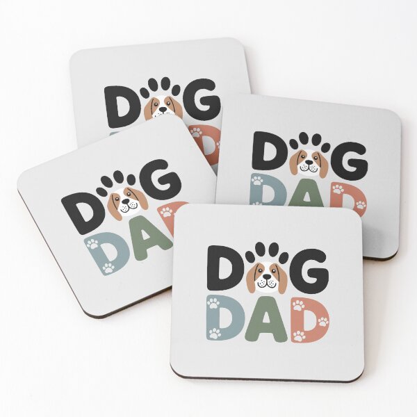 Item preview, Funny typography: Dog Dad integrated with paw illustrations designed and sold by VectorJoy.