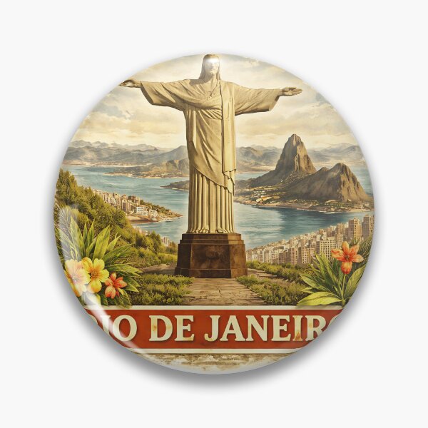 Item preview, Rio de Janeiro Retro Sticker – Vintage Brazil Travel Aesthetic designed and sold by ArtYouFeel.