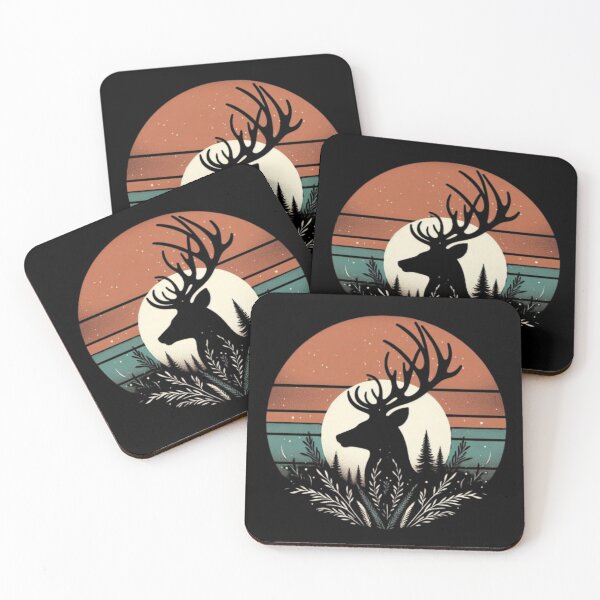 Item preview, Sunset Deer – Wilderness Emblem designed and sold by Dogandesighn.