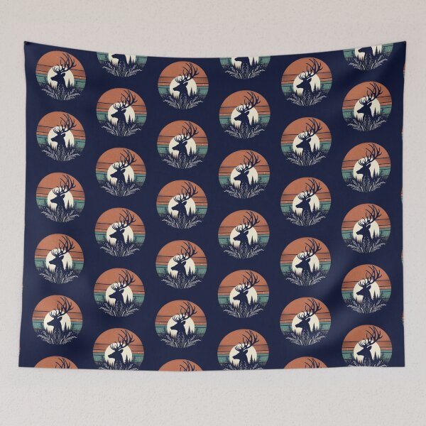 Item preview, Sunset Deer – Wilderness Emblem designed and sold by Dogandesighn.