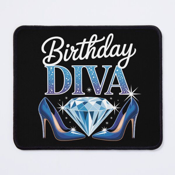 Item preview, Birthday Diva Queen Girls Womens High Heels Denim & Diamonds designed and sold by ZACK ART.