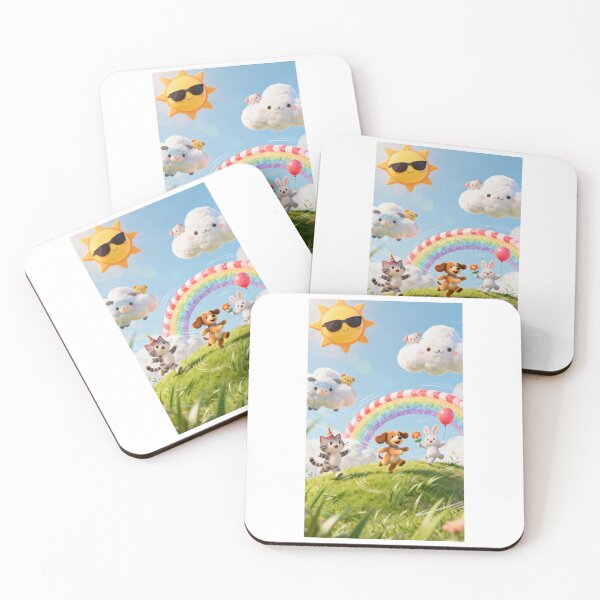 Item preview, Fun summer image with a cat,dog and bunny. designed and sold by carlsmart1.