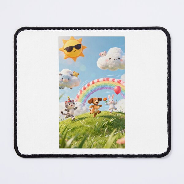 Item preview, Fun summer image with a cat,dog and bunny. designed and sold by carlsmart1.
