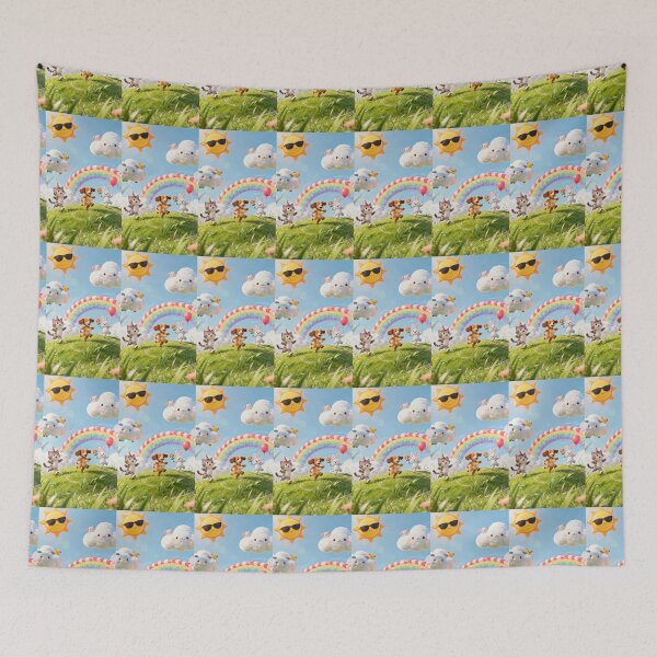 Item preview, Fun summer image with a cat,dog and bunny. designed and sold by carlsmart1.