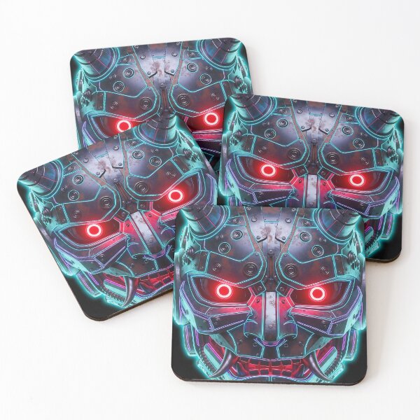 Item preview, Biomech Skull Neon Interface Cyber Skeleton designed and sold by powersunlight.