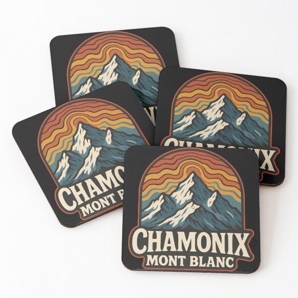 Item preview, Chamonix Mont Blanc France Retro Trippy Travel designed and sold by TomFrontierArt.