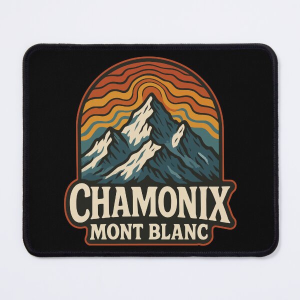 Item preview, Chamonix Mont Blanc France Retro Trippy Travel designed and sold by TomFrontierArt.