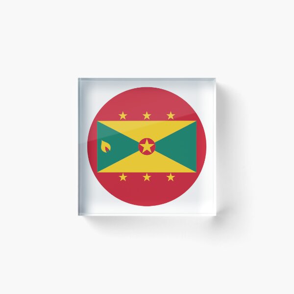Item preview, Grenada Round Flag Spice Isle Patriotic Heritage designed and sold by NTGUILTY.