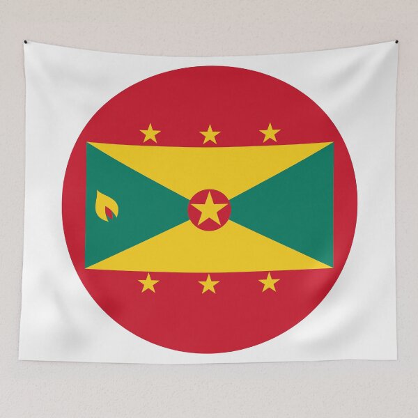 Item preview, Grenada Round Flag Spice Isle Patriotic Heritage designed and sold by NTGUILTY.