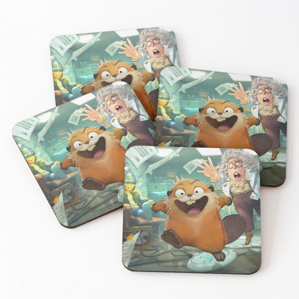 Item preview, Funny Cartoon Beaver Scientist Escape designed and sold by Singh1998.