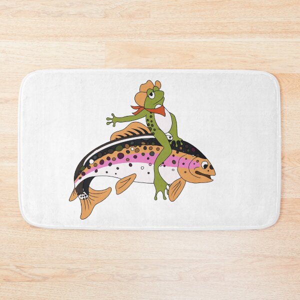 Item preview, Cowboy Frog Riding a Rainbow Trout designed and sold by ji!!ian.