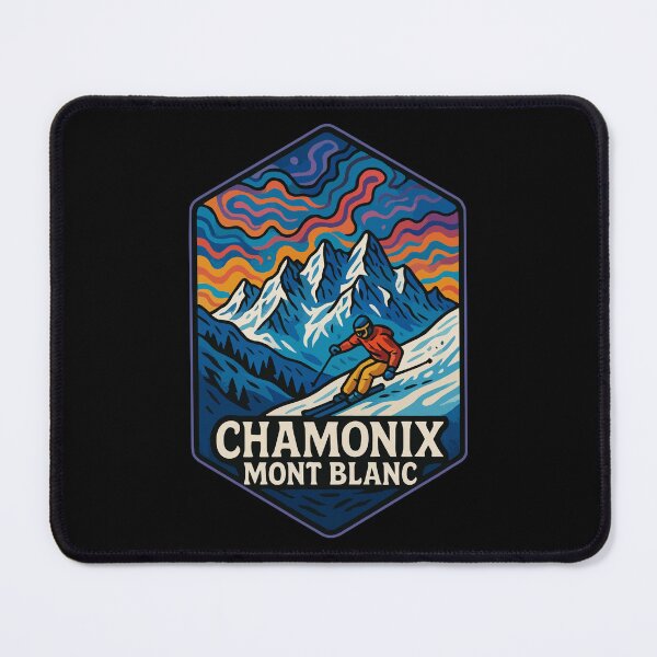 Item preview, Chamonix Mont Blanc France Trippy Art Travel designed and sold by TomFrontierArt.