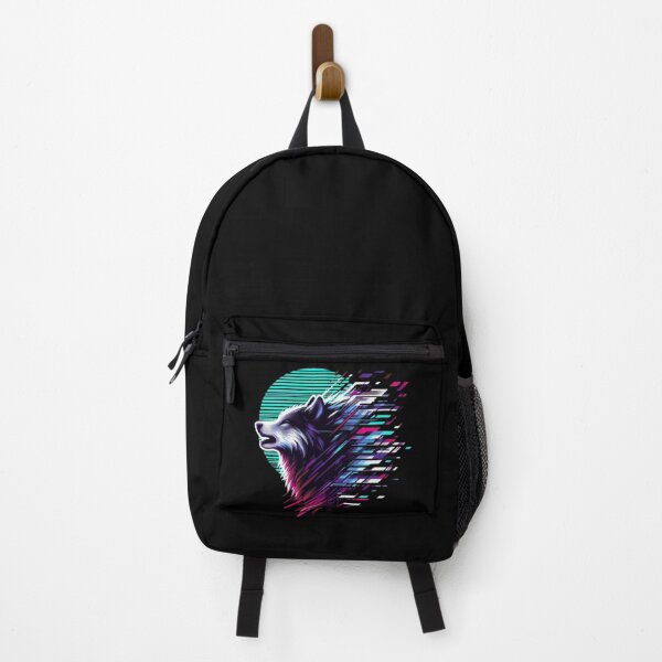 Item preview, Neon Wolf – Cosmic Glitch Emblem designed and sold by Dogandesighn.