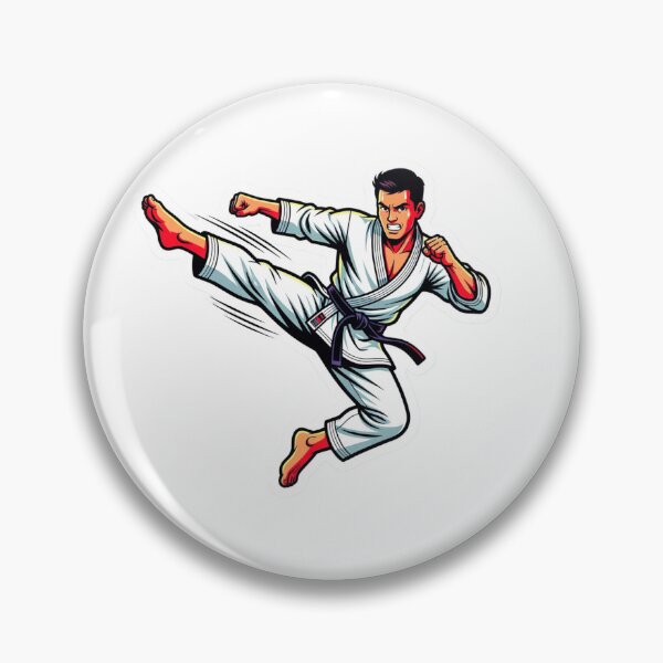 Item preview, Karate Flying Kick Martial Arts Action Design designed and sold by Core Prints.