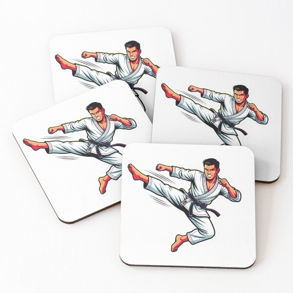 Item preview, Karate Flying Kick Martial Arts Action Design designed and sold by Core Prints.