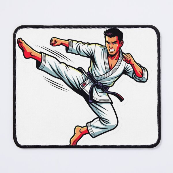 Item preview, Karate Flying Kick Martial Arts Action Design designed and sold by Core Prints.