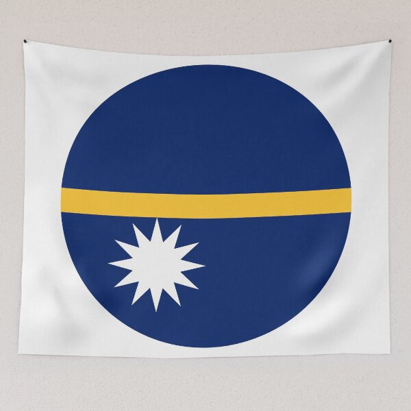 Item preview, Nauru Round Flag Nauruan Patriotic Heritage designed and sold by NTGUILTY.