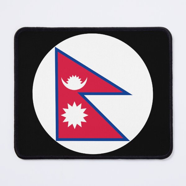 Item preview, Nepal Round Flag Nepalese Patriotic Heritage designed and sold by NTGUILTY.