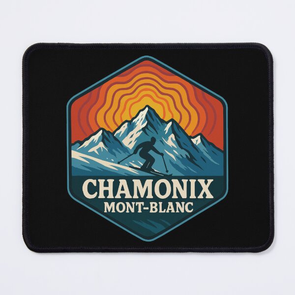 Item preview, Chamonix Mont Blanc France Retro Trippy Art designed and sold by TomFrontierArt.