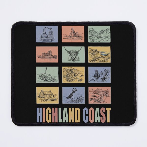 Item preview, Highland Coast Landmarks Art - Scottish Coast Road Trip designed and sold by Loom on the Loch.