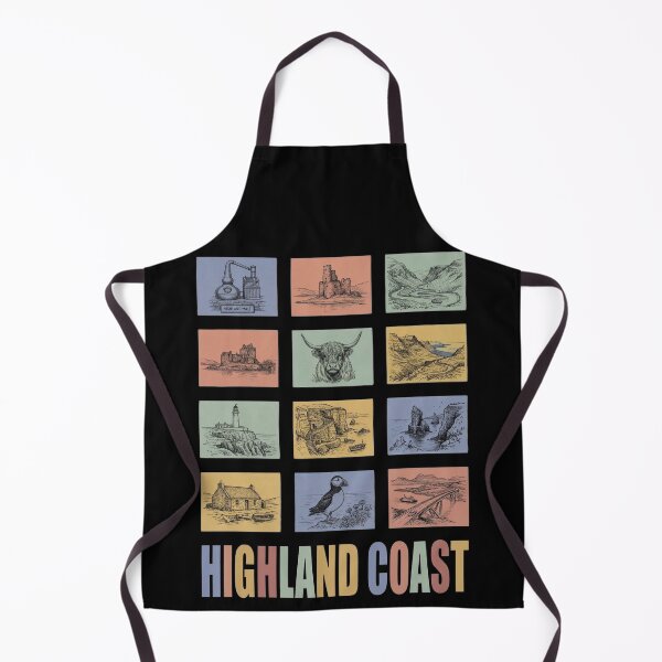 Item preview, Highland Coast Landmarks Art - Scottish Coast Road Trip designed and sold by Loom on the Loch.