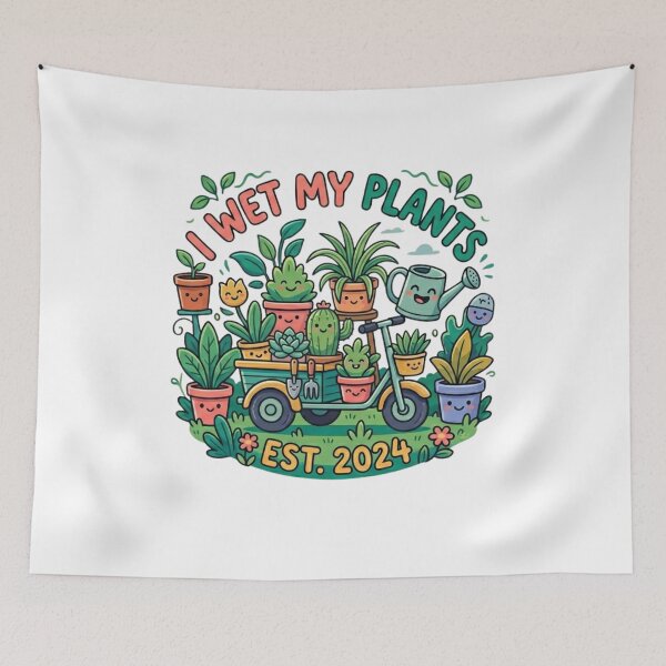 Item preview, I Wet My Plants Funny Gardening - Kawaii Succulent & Houseplant Pun designed and sold by Wear Sculpt.