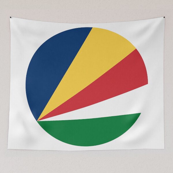 Item preview, Seychelles Round Flag Vibrant Island Heritage designed and sold by NTGUILTY.