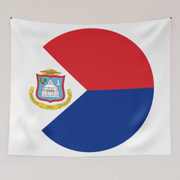 Item preview, Sint Maarten Round Flag Caribbean Heritage designed and sold by NTGUILTY.