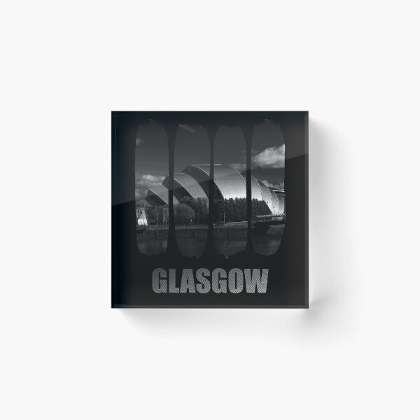 Item preview, Glasgow Armadillo Architecture - B&W Scottish Cityscape designed and sold by Loom on the Loch.