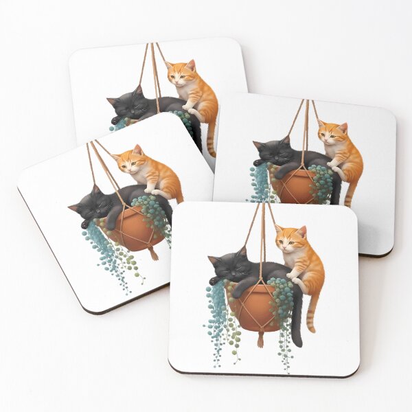 Item preview, Cozy Kittens Hanging Plant Pot designed and sold by chattsuede.