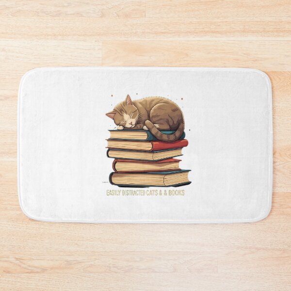 Item preview, Easily Distracted By Cats Books Cozy Scene designed and sold by chattsuede.