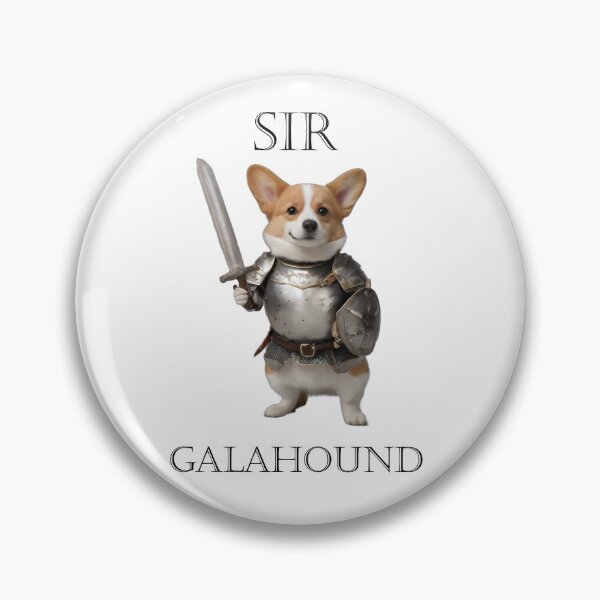 Item preview, Sir Galahound a Knightly Corgi designed and sold by Mia's Menagerie.