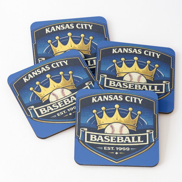 Item preview, Kansas City Baseball Vintage Badge Shirt Royal Blue Gold Retro Design designed and sold by GhostDawgs.