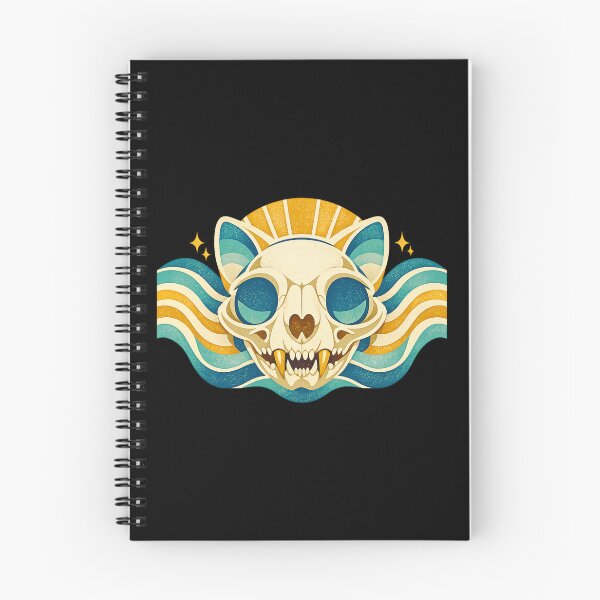 Item preview, Cat Skull – Retro Waves designed and sold by LuveraxArt.